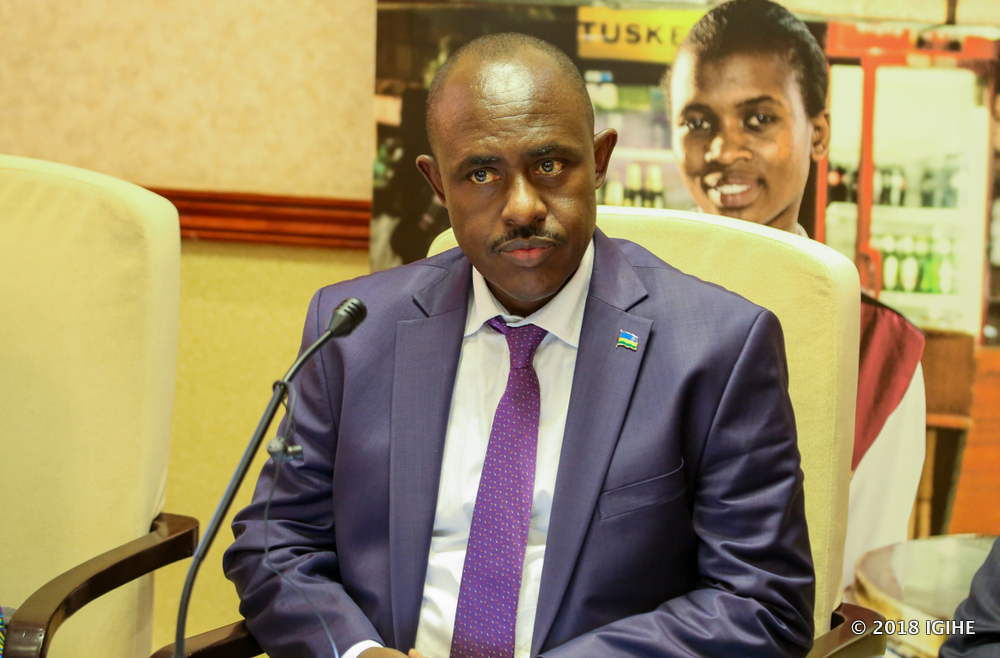 The Minister of Education, Dr. Eugène Mutimura, at the event