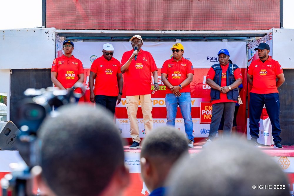 The campaign took place during a community sports event in Kigali, where members of Rotary Clubs in Rwanda walked from BK Arena to the Kigali Convention Centre.