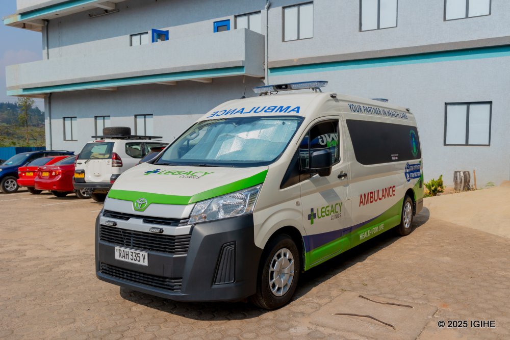 This is one of the modern ambulances used by Legacy Clinics.       