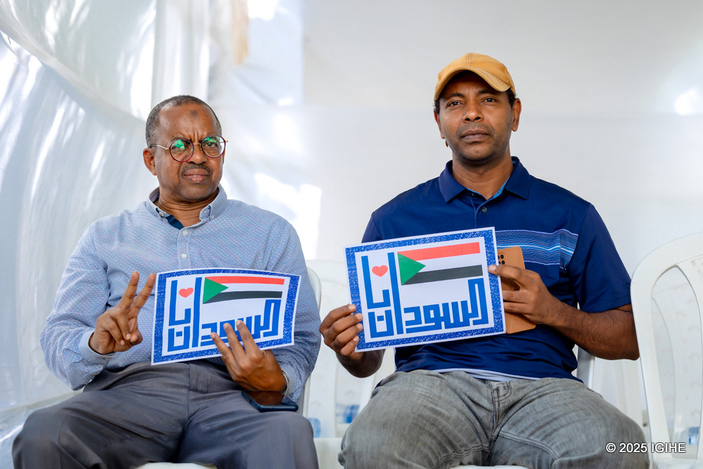Some of the citizens carried symbols of the national flag to show solidarity with the victims.