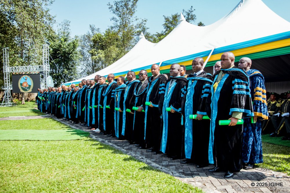 Among the graduates, 70 were awarded a Master of Arts in Security Studies by the University of Rwanda.