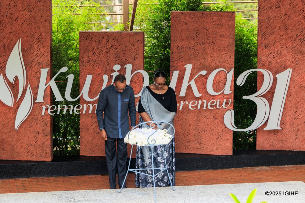 President Paul Kagame and First Lady Jeannette Kagame paid tribute to the victims of the 1994 Genocide against the Tutsi.