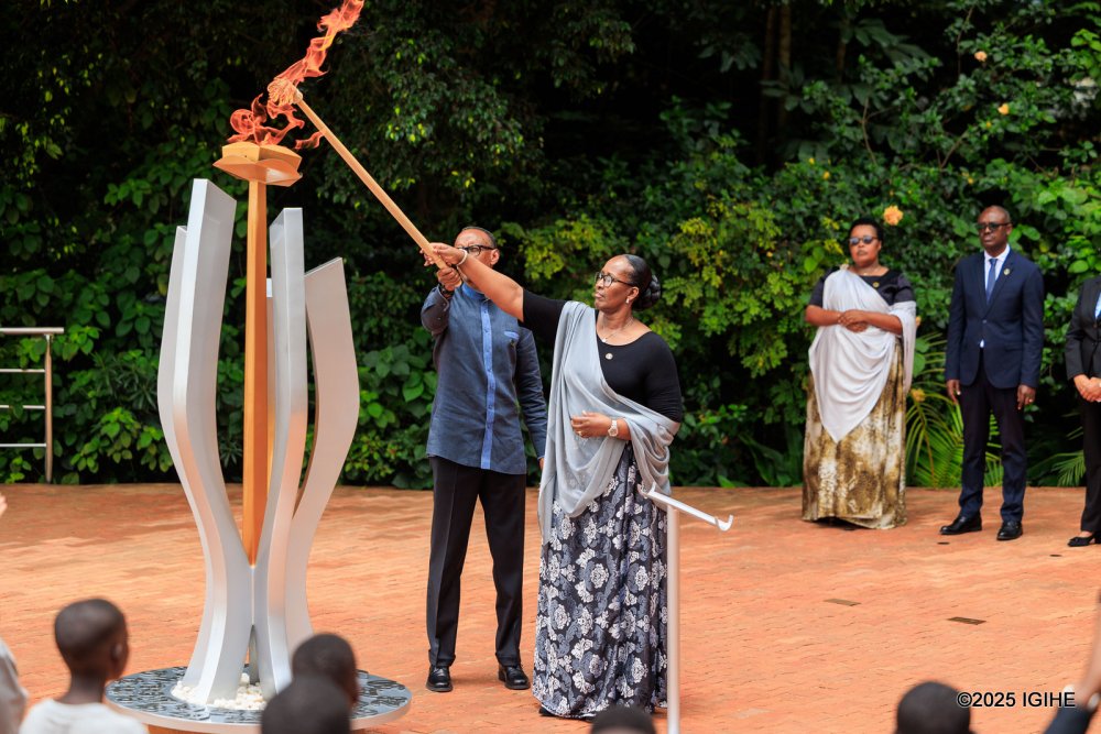 On April 7, 2025, President Paul Kagame and First Lady Jeannette Kagame lit a flame of hope symbolizing the future of Rwandans.