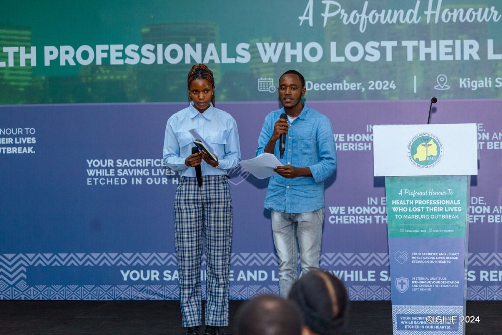 Medical students at the University of Rwanda gave different presentations