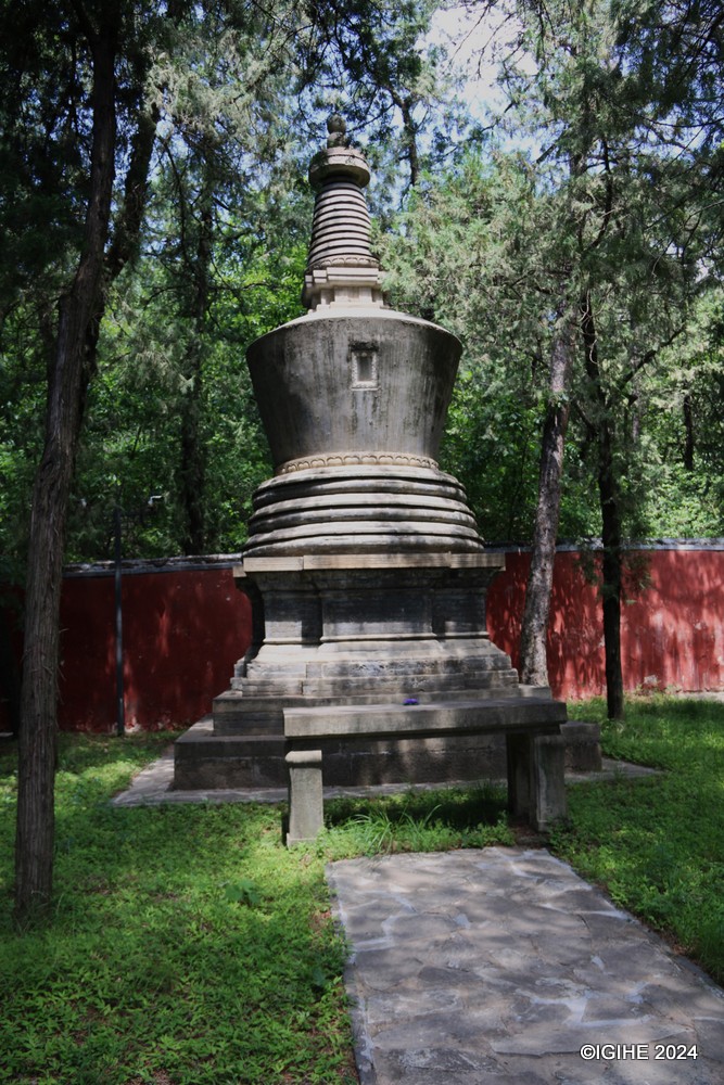 The quietude of the temple grounds, interrupted only by the rustling leaves and distant chants, creates an atmosphere of deep spiritual reverence.