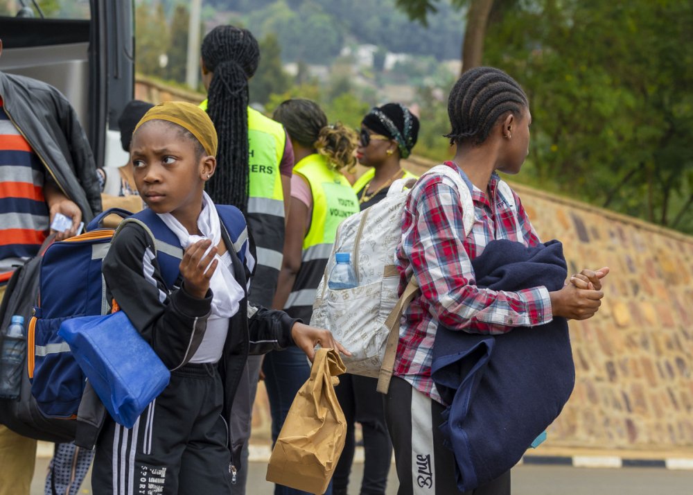 Among those evacuated were children.