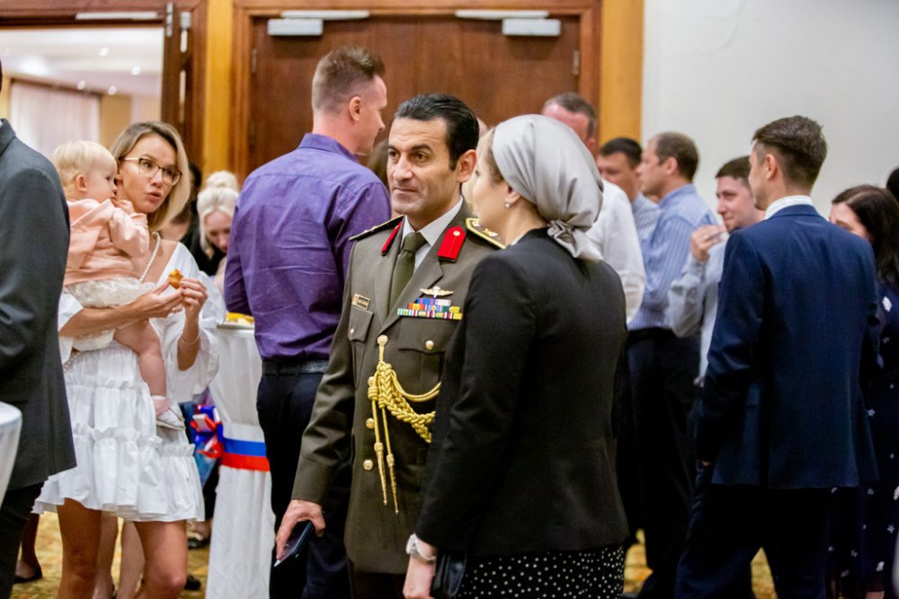 The celebration was attended by Russians and friends of Russia. 
