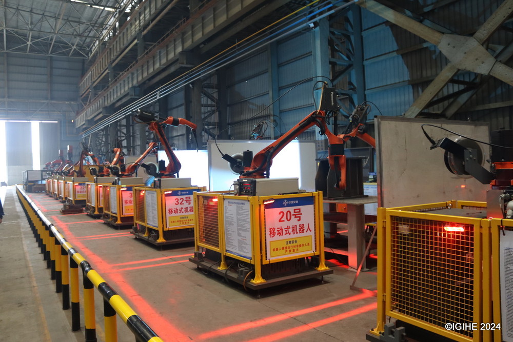 Robotic arms in action ensuring precision in every component manufactured at CCCC Tianhe.