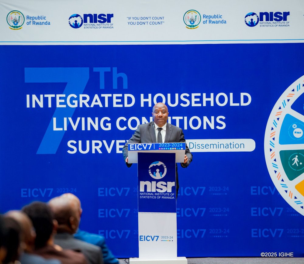 Prime Minister Édouard Ngirente made the pledge during the official launch of the 7th Integrated Household Living Conditions Survey (EICV7) at the Kigali Convention Centre on Wednesday, April 16, 2025.