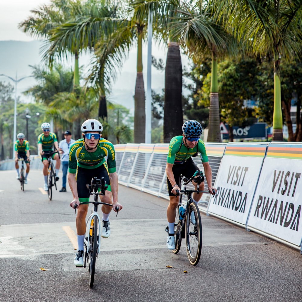 Cycling teams train across Kigali ahead of the championships.