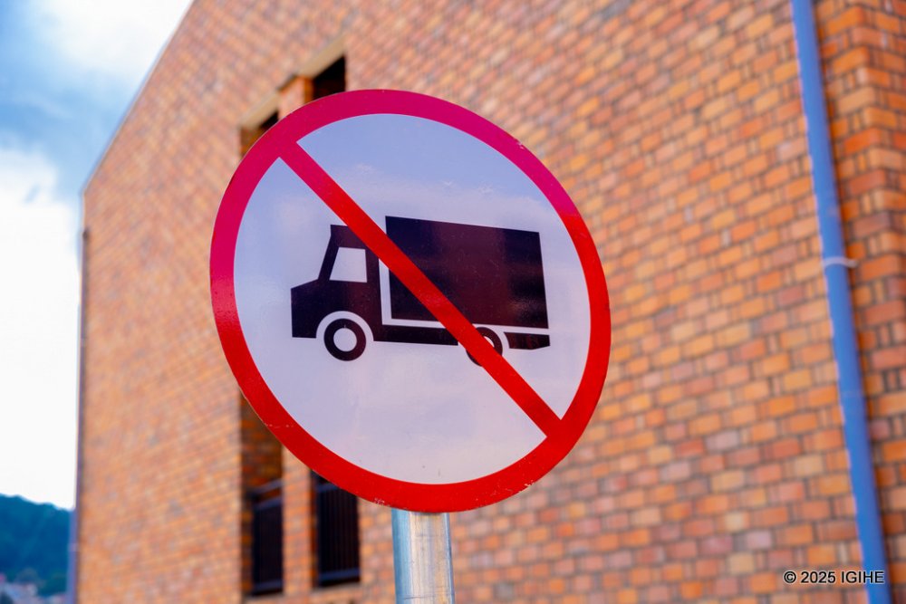 Heavy vehicles are not allowed to pass through the roads within the model village.