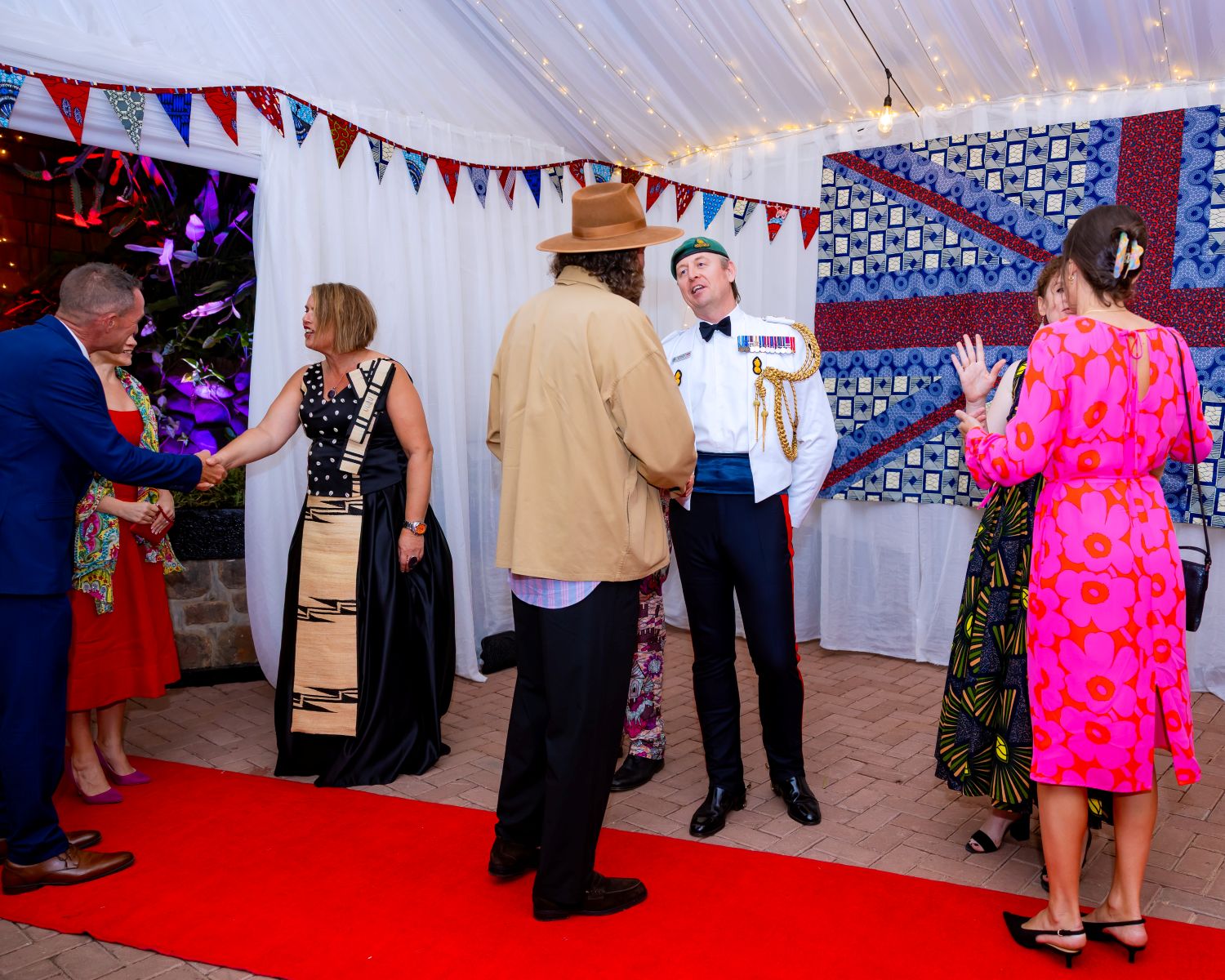The colourful gathering was held at the High Commissioner’s Residence in Kacyiru.