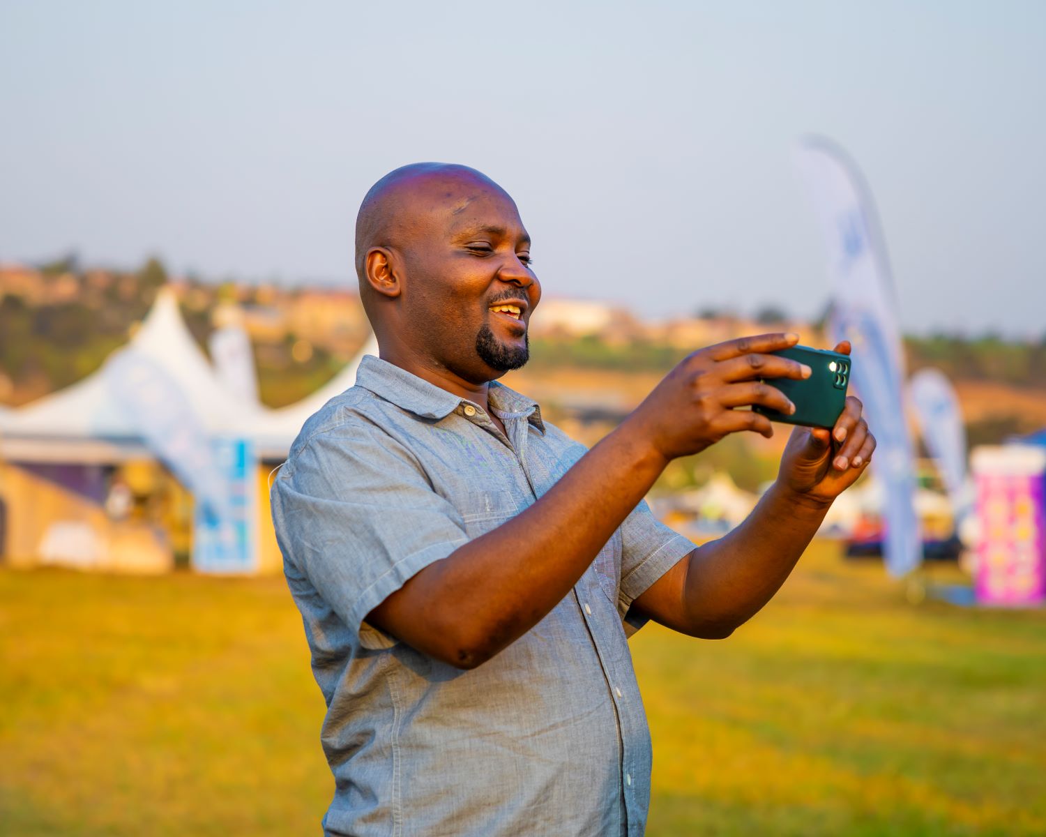 Francois Bizimana, a pig farmer from Musanze, was among attendees of the 2024 agriculture show.