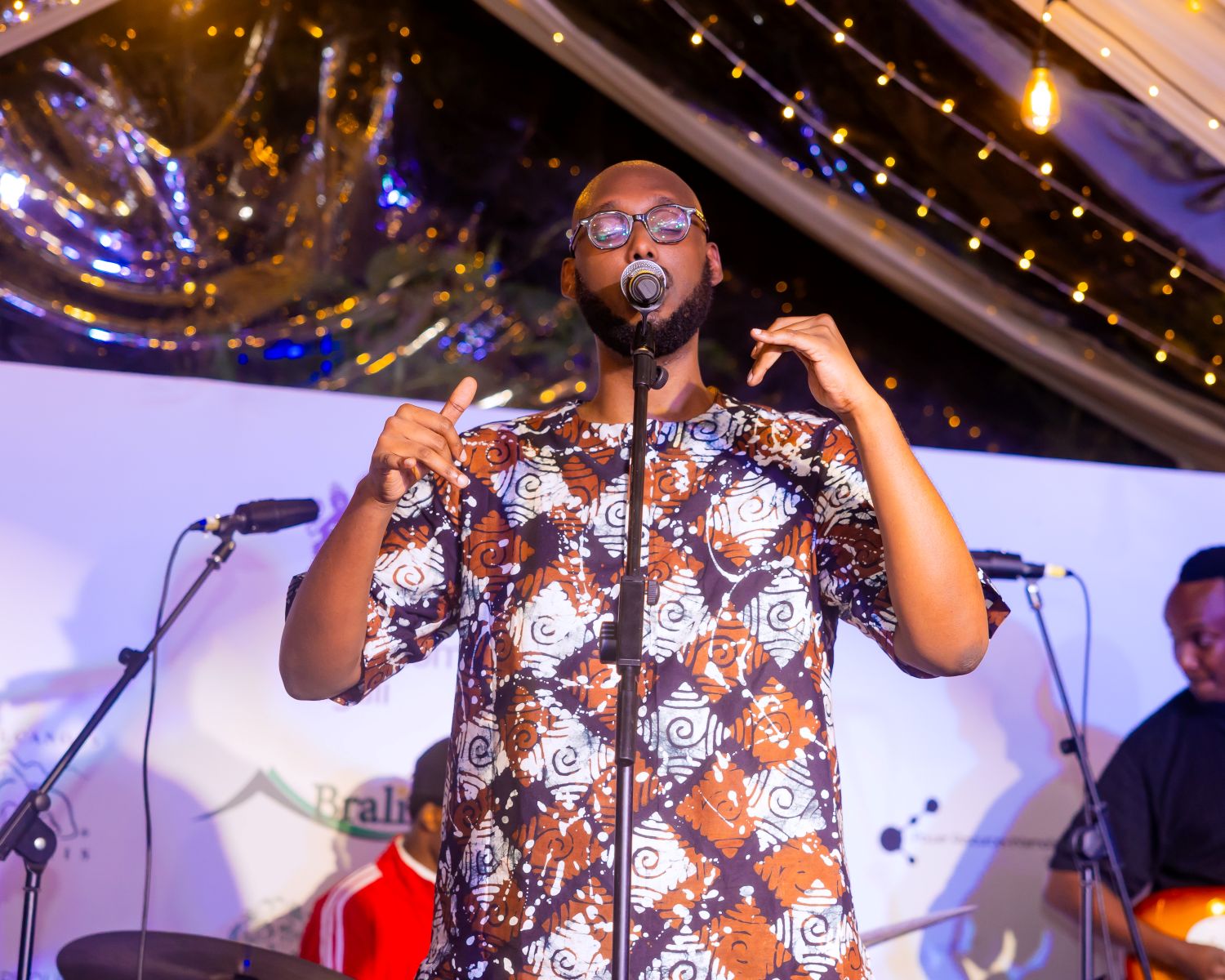 Mike Kayihura and his band performed at the event.