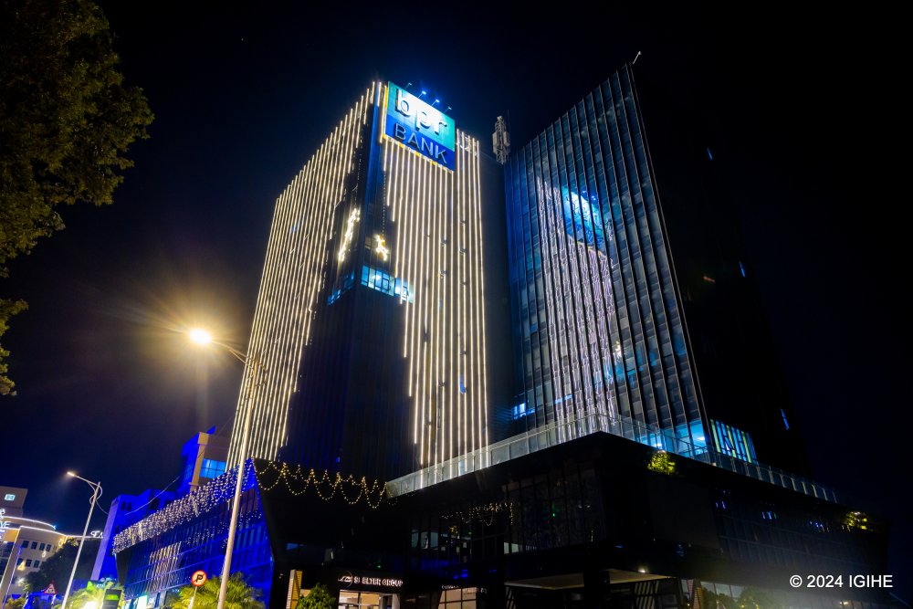 Different buildings including BPR Bank headquarters have echo the mood of festive season.