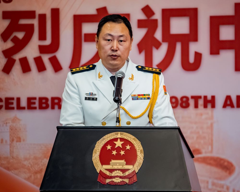 Chinese Defence Attaché to Rwanda, Senior Navy Captain Li Dayi, highlighted the PLA’s historic role in safeguarding national independence, promoting peace, and supporting global stability.