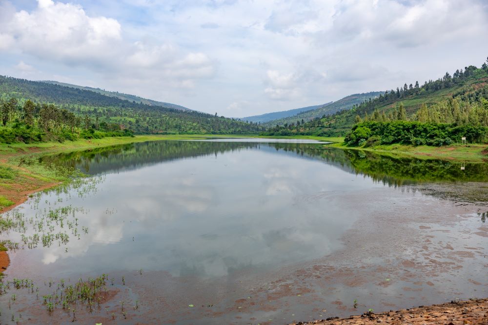Nyirabidibiri dam is used for irrigation of farmers' crops.
