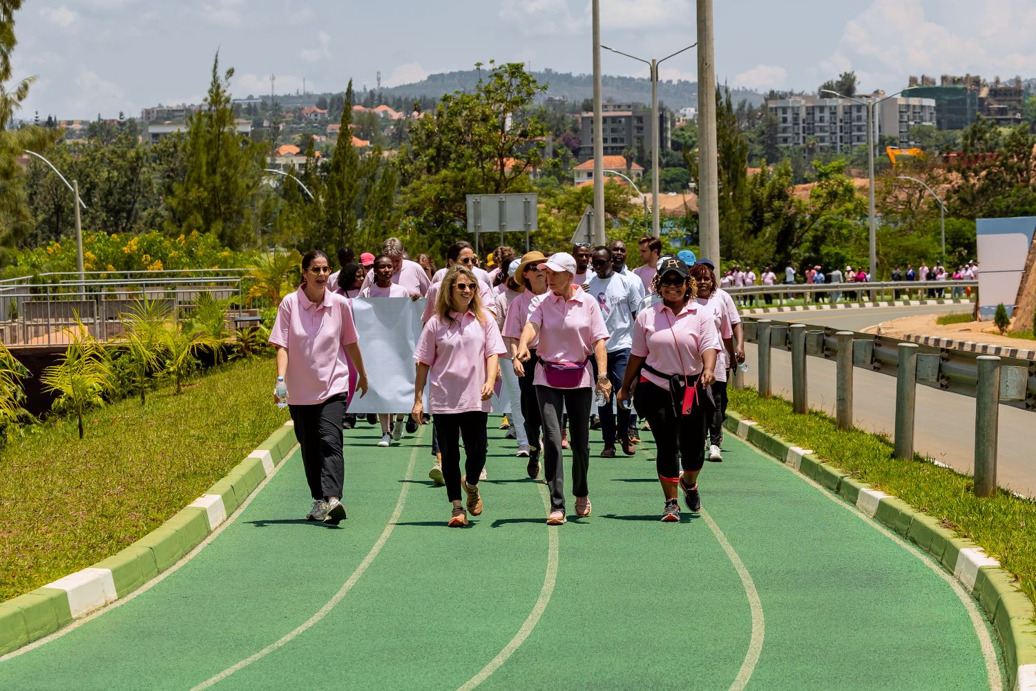 Leading the walk were Ambassador Joan Wiegman of the Netherlands and Ambassador Einat Weiss of Israel, who were joined by students, health professionals, and members of the diplomatic community, all dressed in pink.