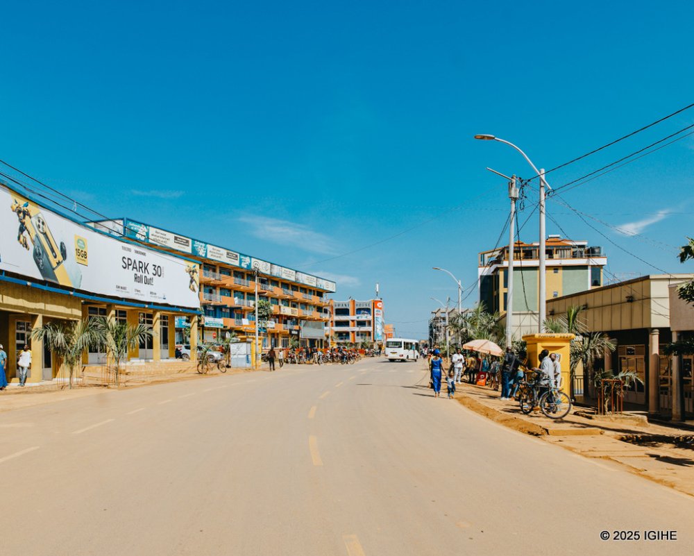 The town is clean across different corners