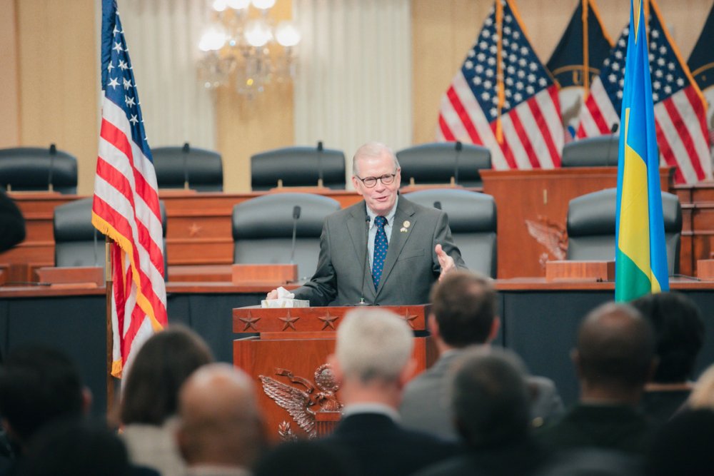 A member of the United States Congress, Tim Welberg, spoke about how the Genocide was intended to completely wipe out the Tutsi had it not been God's intervention.