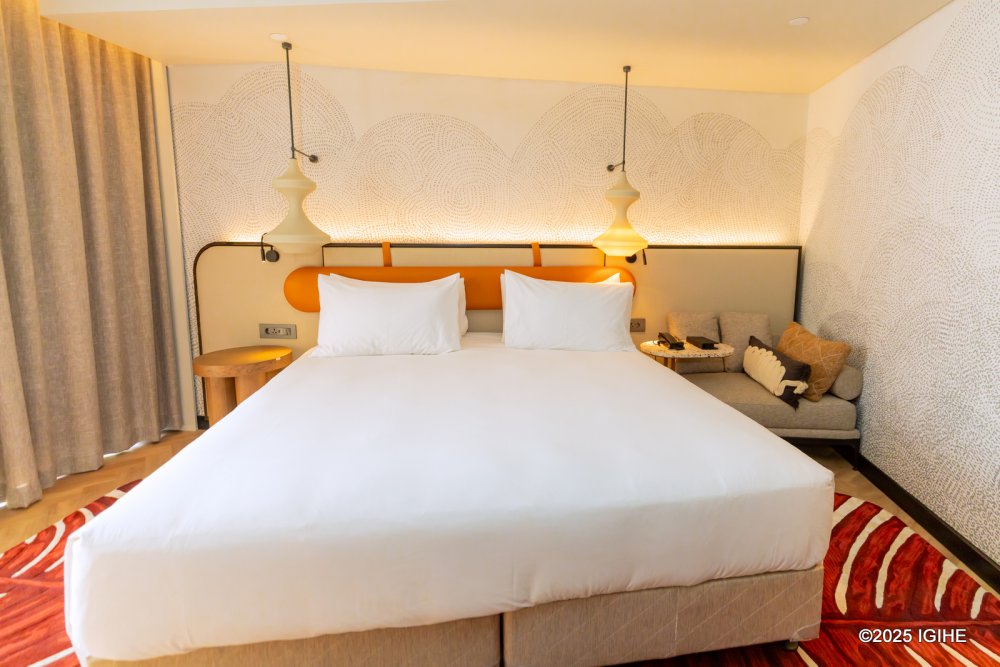 A glimpse inside one of the rooms at Mövenpick Hotel Kigali.