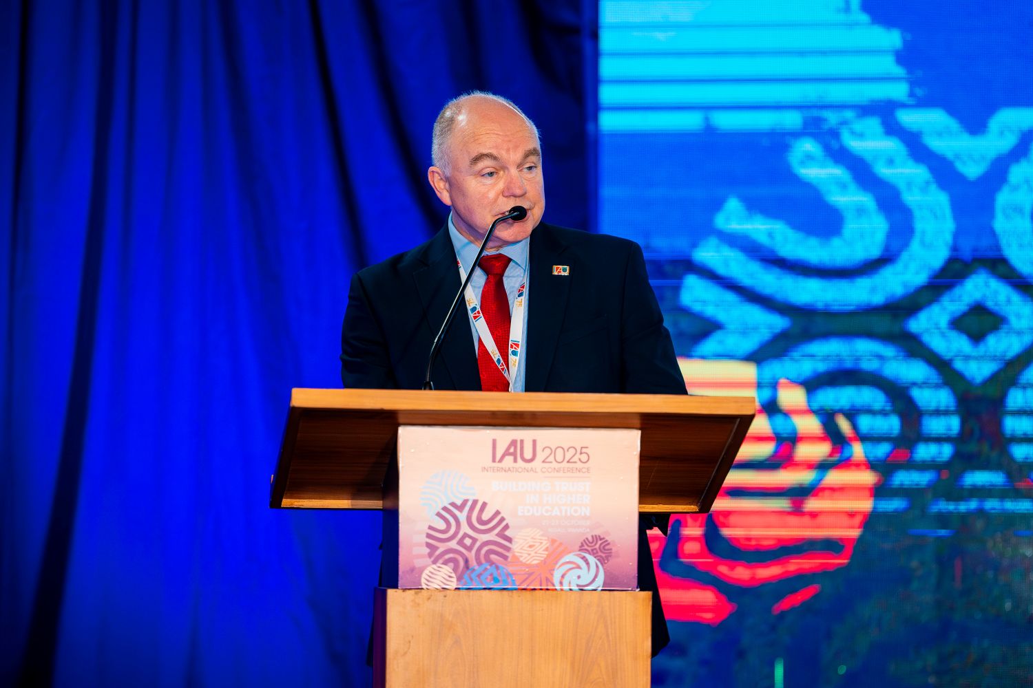 Andrew Deeks, the President of IAU, set the tone for the conference, reflecting on the organisation’s 75-year legacy and its continued commitment to advancing higher education globally.