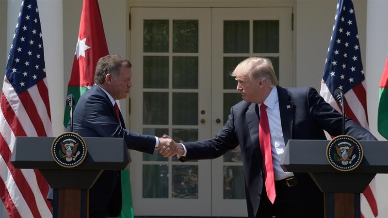 Trump said the Jordanian leader would help him with his Middle East mission