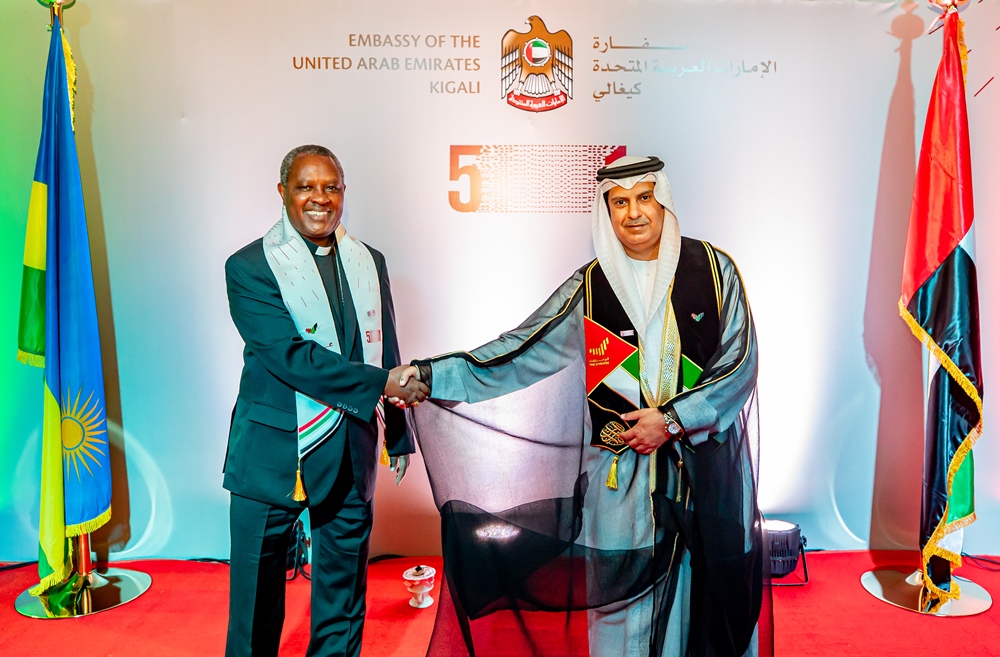 Cardinal Antoine Kambanda (left) also attended the event. 