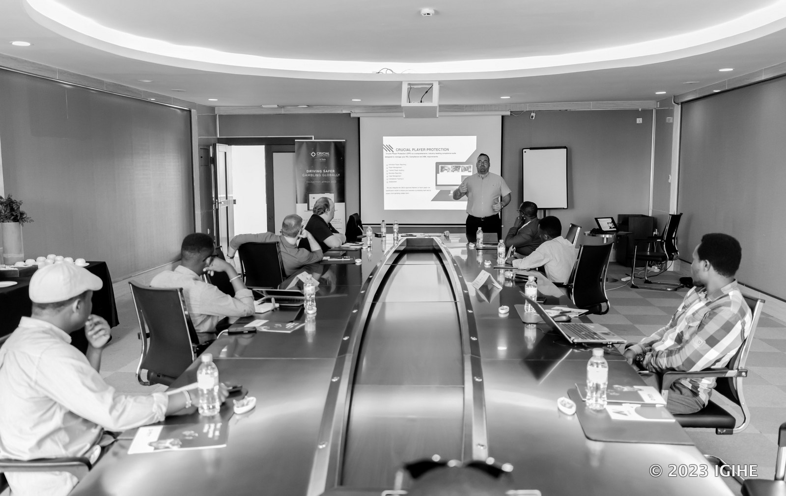 The shareholders' meeting took place at M Hotel.  