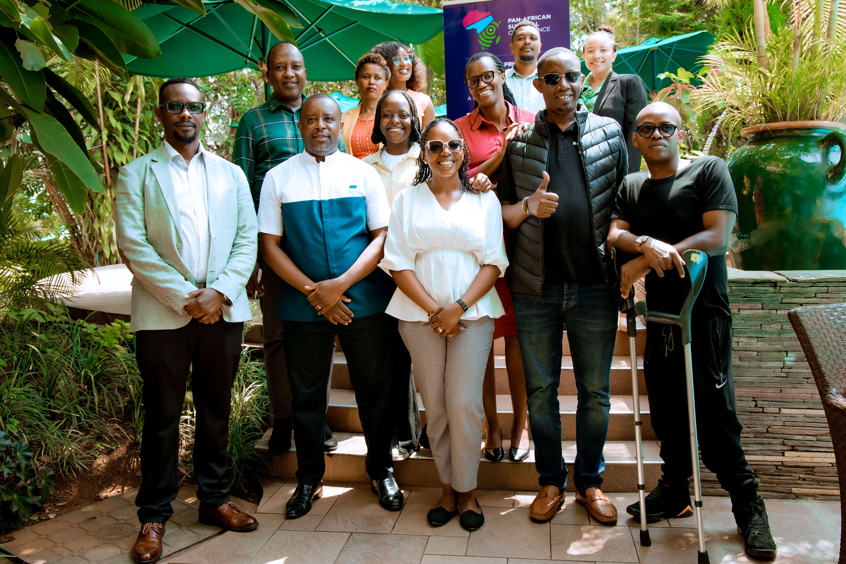 The organizers pose for a photo with journalists during a pre-conference held at Kigali Serena Hotel on Friday, February 7, 2025.