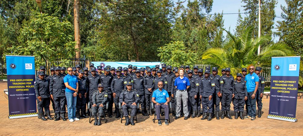 The two-week peacekeeping course is conducted by the United Nations Institute for Training and Research in partnership with Rwanda National Police.