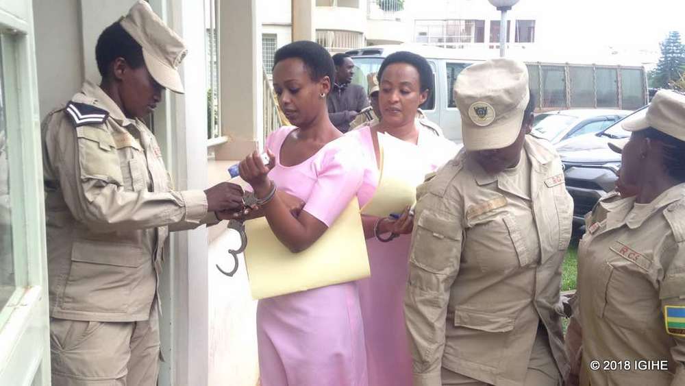 Diane Rwigara and her mother Adeline Rwigara arrive at the court