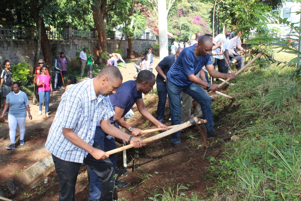 Embassy Officials take part in Umuganda