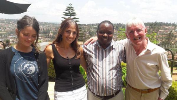 Wendy's family posing for a photo with Mpabwanamaguru