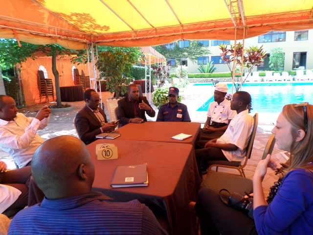 USAID delegation meeting Akazi Kanoze graduates currently employed in Kigali Sport View Hotel