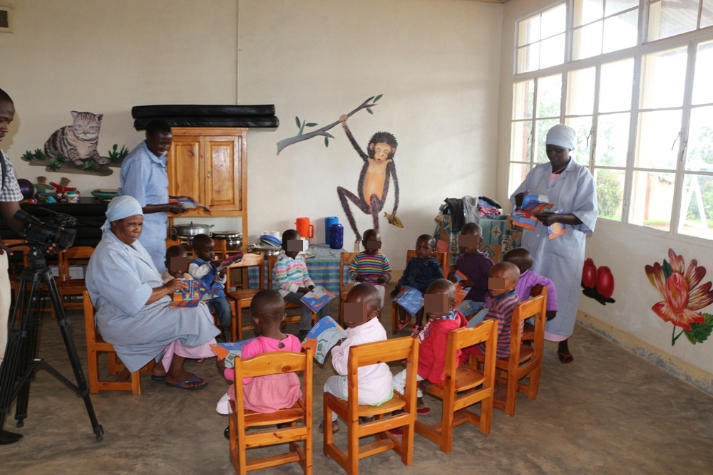 Children in a daycare in Muhanga Prison