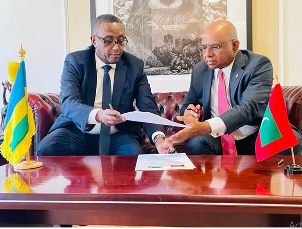 Rwanda and Maldives  have signed visa exemption agreement.