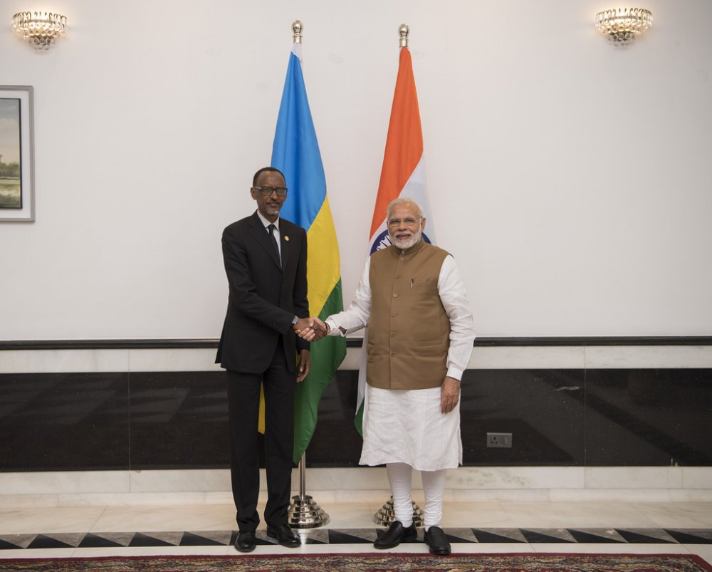 Kagame and India Prime Minister Narendra Modi