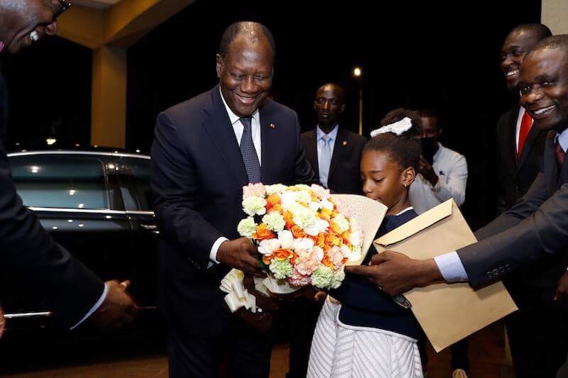 Ivory Coast President, Alassane Ouattara has yesterday arrived in Kigali for Mo Ibrahim Governance Weekend