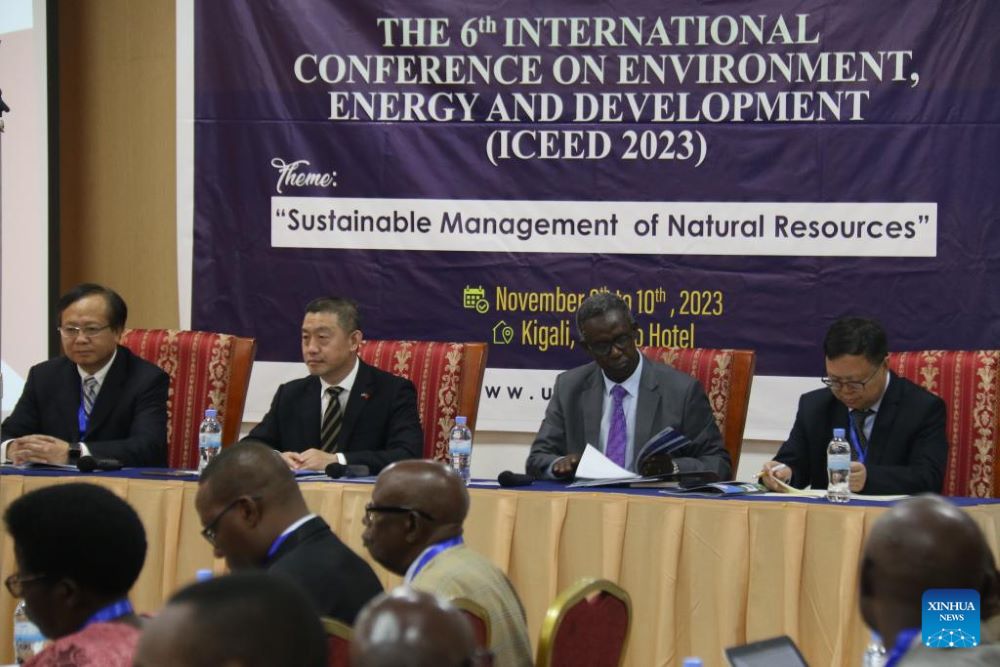 The sixth International Conference on Environment, Energy and Development is held in Kigali, Rwanda, on Nov. 8, 2023. (Photo by Huang Wanqing/Xinhua)