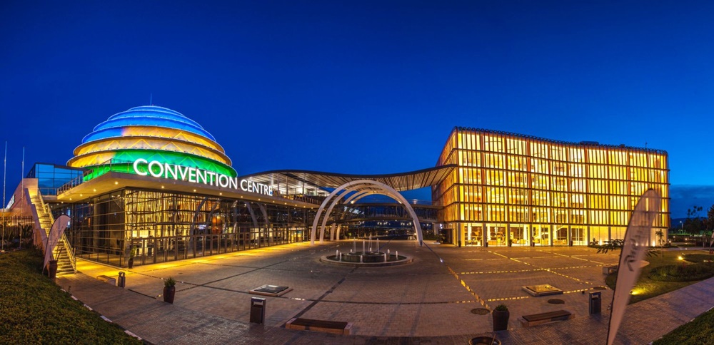 Radisson Blu launched a 292-room luxury hotel, lined with colorful metal ribbons on its exterior, together with the round-shaped glass-and-steel Kigali Convention Center