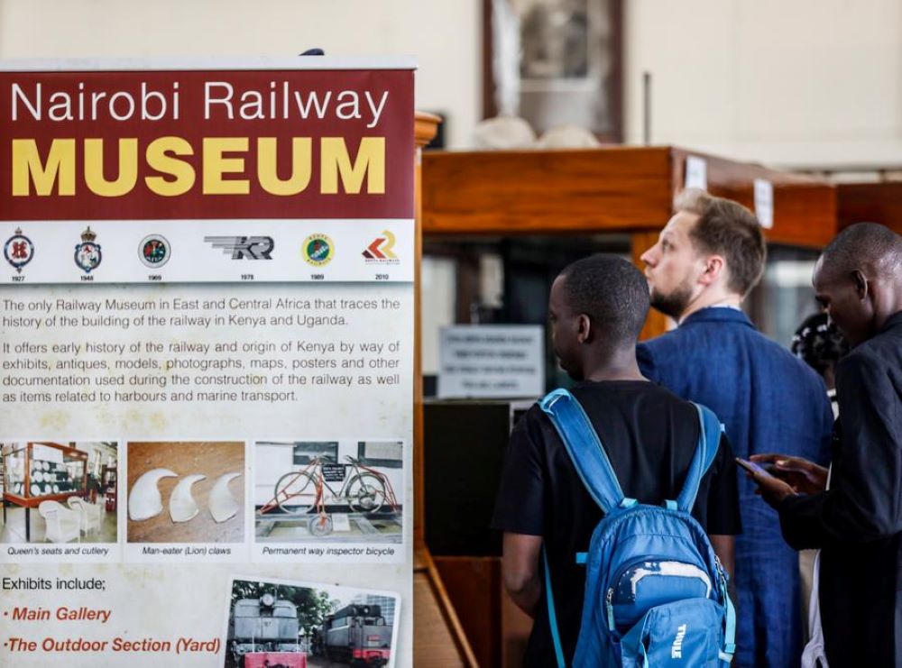 People visit the Nairobi Railway Museum in Nairobi, Kenya, on Nov. 27, 2023. (Xinhua/Li Yahui)