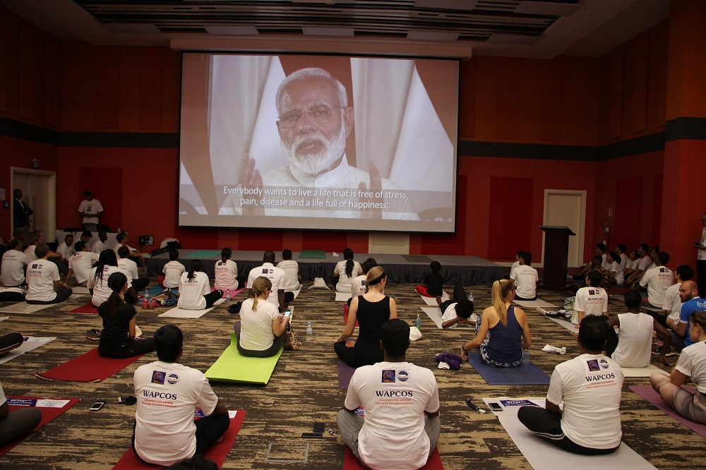 For the occasion a short film on Yoga’s history was screened 