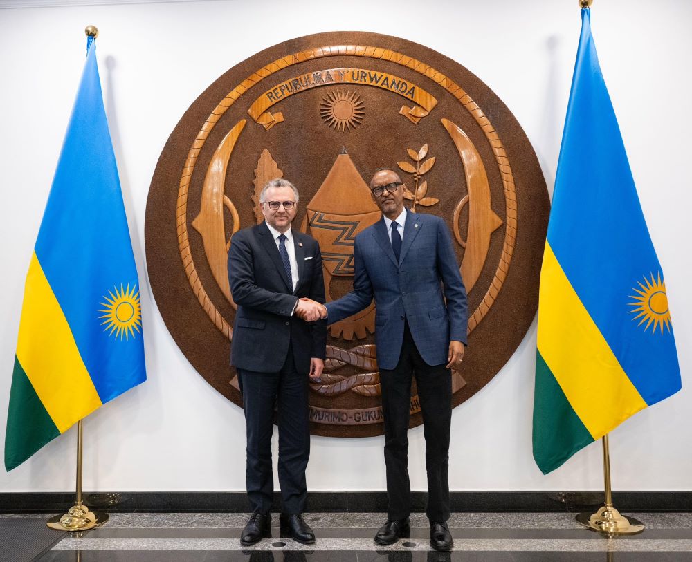President Paul Kagame received Massad Boulos, the United States (U.S.) Senior Advisor for Africa and his delegation on Tuesday, April 8, 2025. 