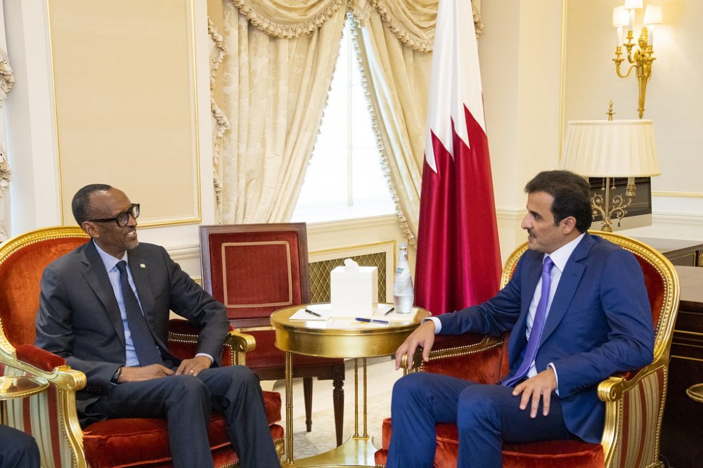 President Paul Kagame held talks with His Highness Sheikh Tamim Bin Hamad, the Emir of Qatar who visited Rwanda early this year.