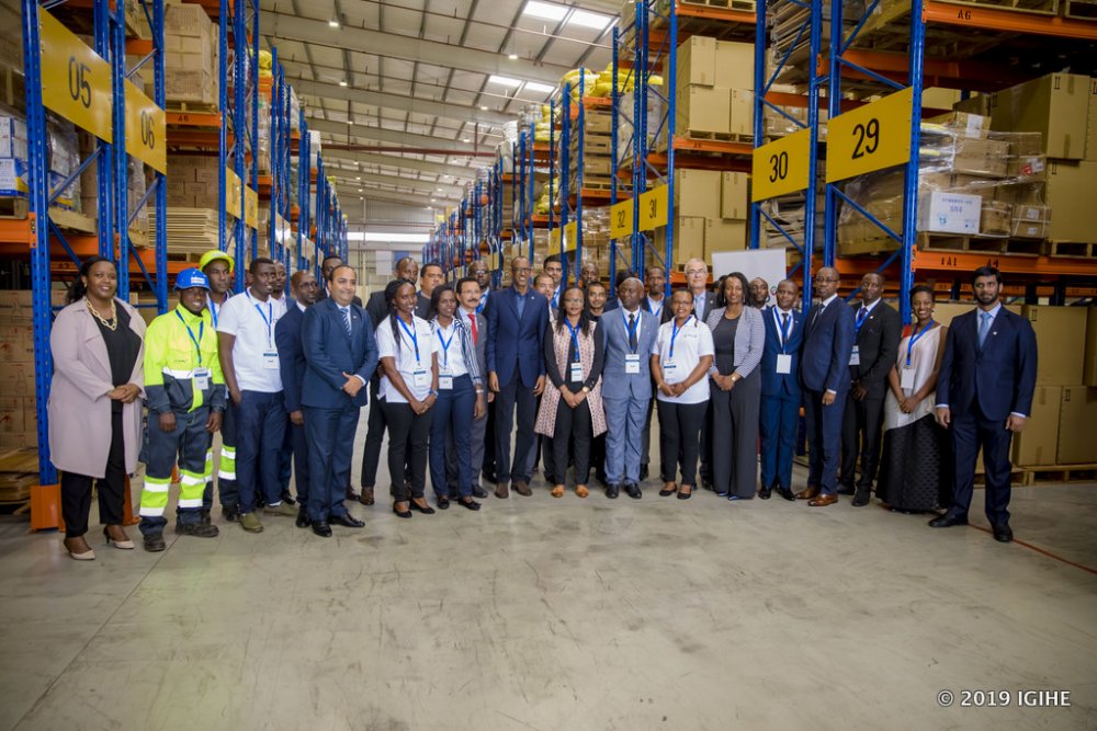 President Kagame toured the facility and taken through benefits it is posed to bring to Rwandans. 