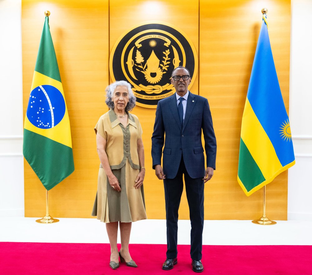 Brazil’s new ambassador to Rwanda, Irene Vida Gala presented her credentials to President Paul Kagame in September 2025.