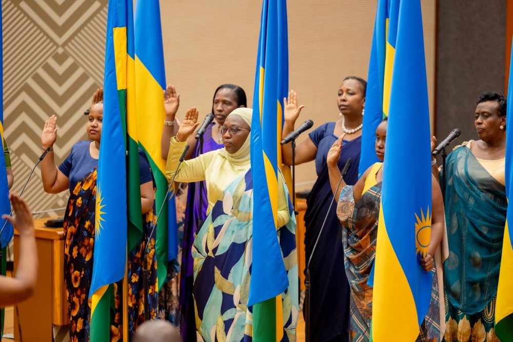 Women hold 63.75% of seats in Rwanda's parliament, Chamber of Deputies. 