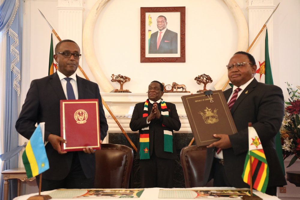 President Mnangagwa witnessed the signing of the agreements. 