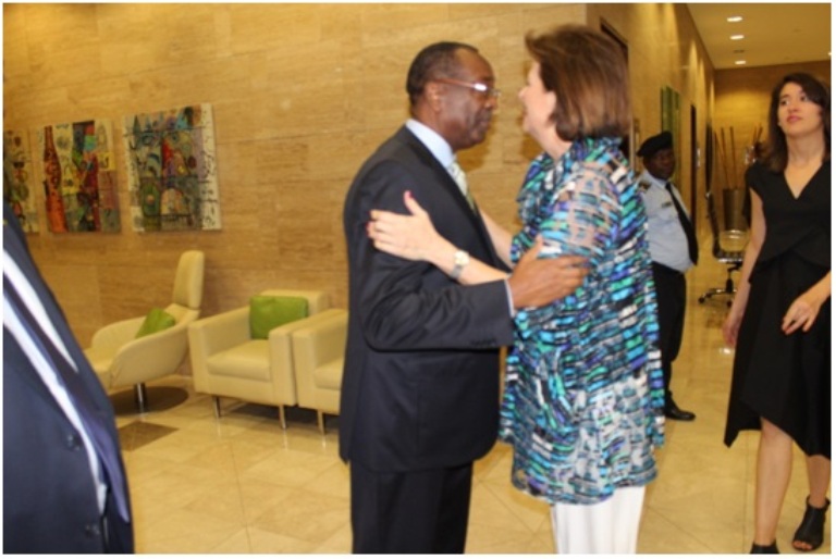 The high commissioner of Rwanda in Angola, Alfred Gakuba, with the ambassador of USA in Angola, Helen La Lime
